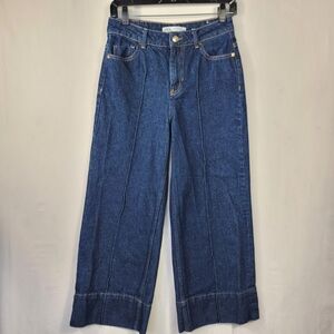 Zara denim  high rise ankle length wideleg Jeans